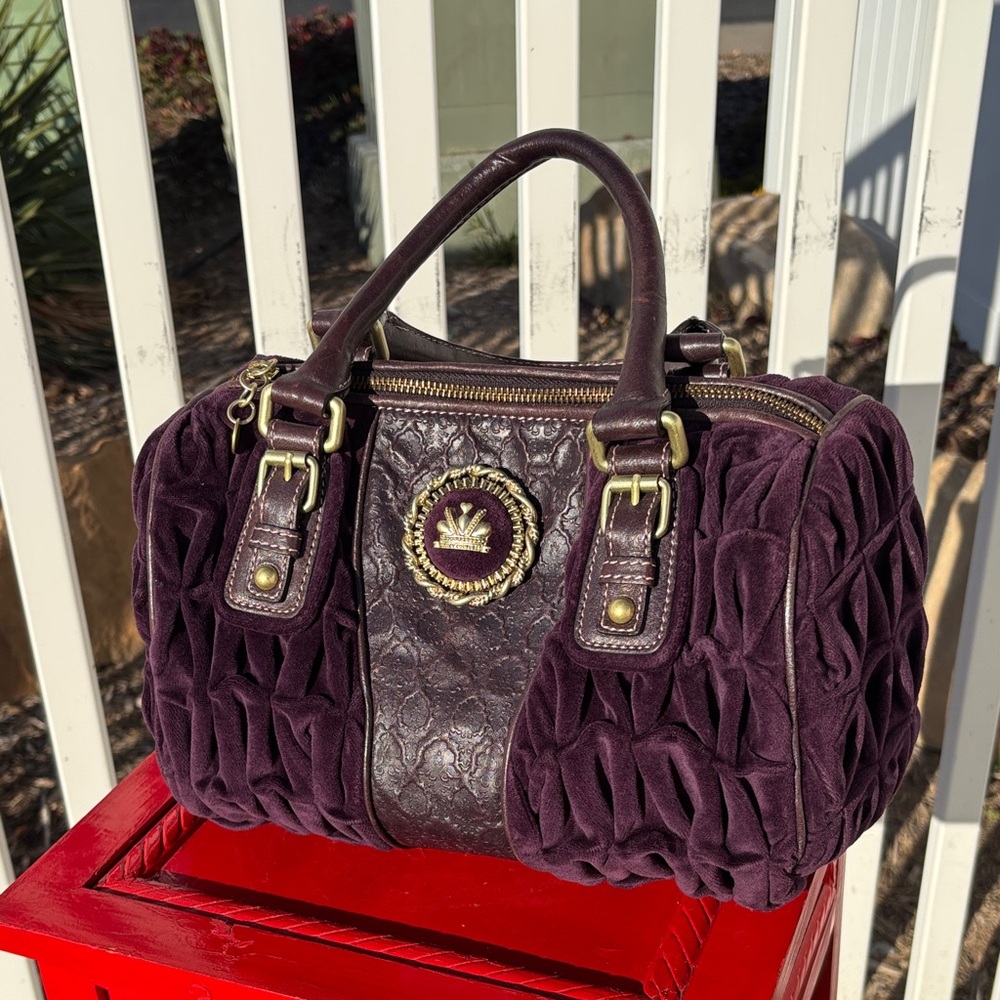 Juicy Couture Satchel Purple Velvet, No Smoke, She is Fabulous